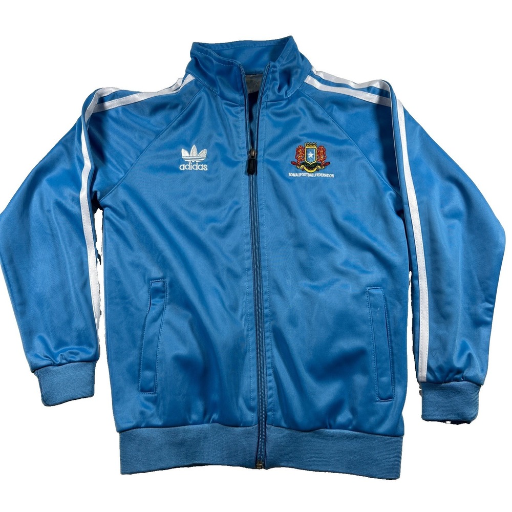 Adidas Somalia National Team Vintage Soccer Full Zip Jacket Blue Kids Youth 14